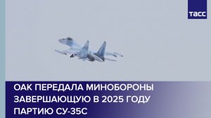 ОАК передала Минобороны завершающую в 2025 году партию Су-35С