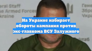 На Украине набирает обороты кампания против экс-главкома ВСУ Залужного