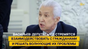 Васильев: депутаты ГД стремятся взаимодействовать с гражданами и решать волнующие их проблемы