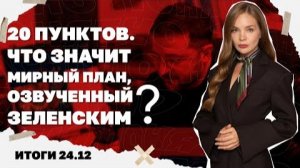 Что означает мирный план, озвученный Зеленским. Итоги 24.12