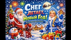 Весёлая Новогодняя песенка. Снег летает. Новый Год.mp4
