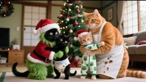 Эта Рождественская история о маме-кошке и рыжем котенке растопит Ваше сердце