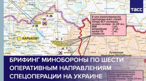 Брифинг Минобороны по шести оперативным направлениям спецоперации на Украине
