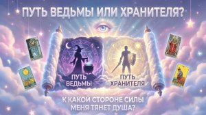Путь Ведьмы или Хранителя? К какой стороне силы меня тянет душа? (Вариант 3) 💕