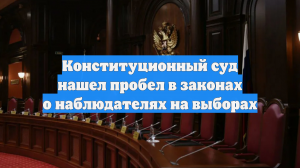 Конституционный суд нашел пробел в законах о наблюдателях на выборах