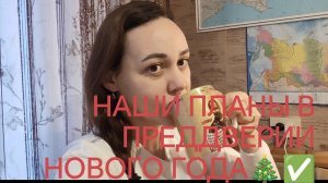 НАШИ ПЛАНЫ В  ПРЕДДВЕРИИ  НОВОГО ГОДА🎄✅