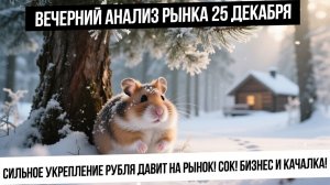 Вечерний анализ рынка 25 декабря. Мощное укрепление рубля, которое давит на акции! Но RTS растет!