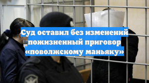 Суд оставил без изменений пожизненный приговор «поволжскому маньяку»