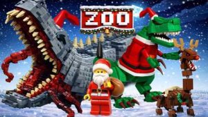 Я создаю рождественский зоопарк с динозаврами, который питается страхом. Динозавры в стиле хоррор