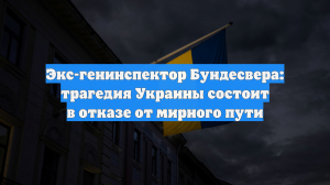 Экс-генинспектор Бундесвера: трагедия Украины состоит в отказе от мирного пути