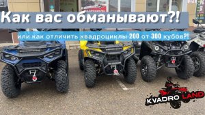 Как вас обманывают⁉️ или как отличить квадроцикл 200 от 300 кубов