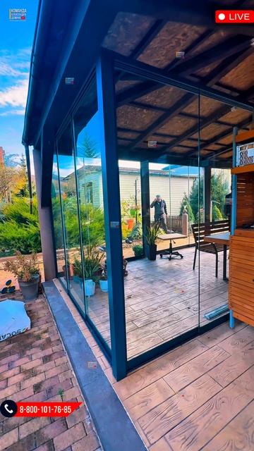 Безрамное остекление на террасе смотреть онлайн