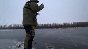 Первый лёд 2025-2026. Раздача окуня на Ваучер. Зимняя рыбалка на реке