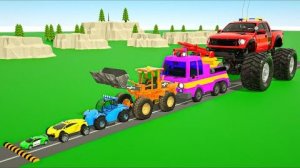 «Колёса в автобусе» — гигантские колёса против большого препятствия на дороге — детские стишки