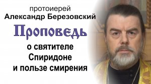Проповедь о святителе Спиридоне и пользе смирения (2025.12.24). Протоиерей Александр Березовский