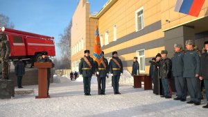 Церемония открытия монумента, посвящённая 35-летию со дня образования МЧС России, прошла в Бийске