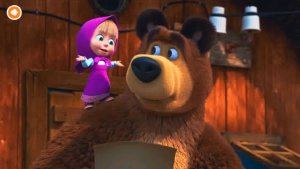 Маша и Медведь | Живописные Пазлы и Раскраска с Героями Мультика Маша и Медведь