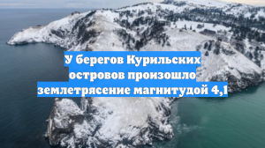 У берегов Курильских островов произошло землетрясение магнитудой 4,1