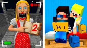 👩🏫СЛЕДИМ ЗА ЗЛОЙ УЧИЛКОЙ ЧЕРЕЗ СКРЫТЫЕ КАМЕРЫ В МАЙНКРАФТ! ШЕДИ И НУБИК MINECRAFT