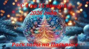 Расклады на Пасьянсе с 1 по 15 января 2026
