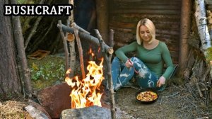 Бушкрафт, естественнон укрытие, приготовления пищи.