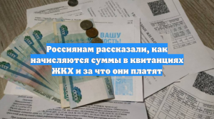 Россиянам рассказали, как начисляются суммы в квитанциях ЖКХ и за что они платят