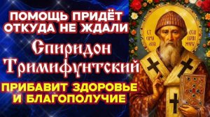 Прочти 1 раз православную молитву Спиридону Тримифунтскому Благополучие и здоровье придёт неожиданно