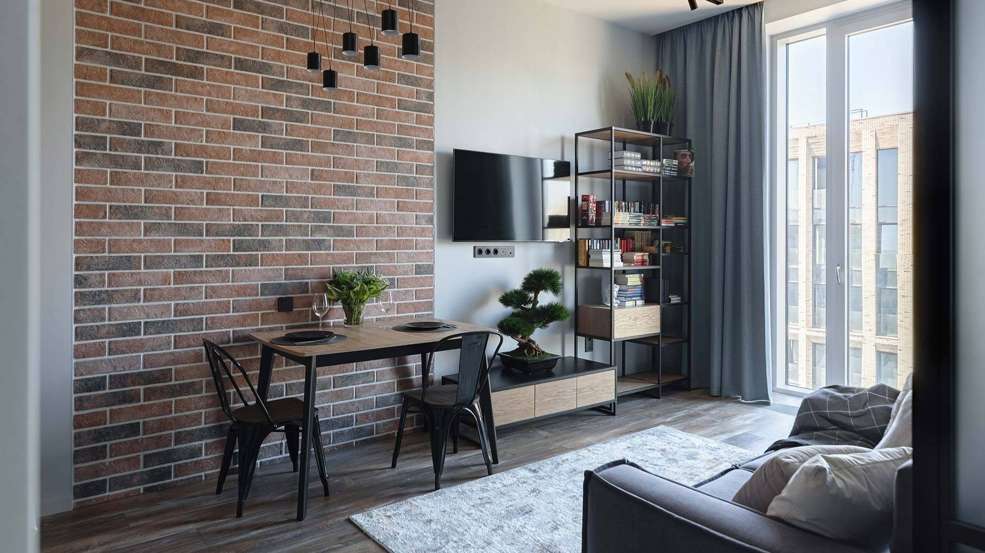 Дизайн и ремонт квартиры 50 кв.м. в стиле «Лофт» смотреть онлайн