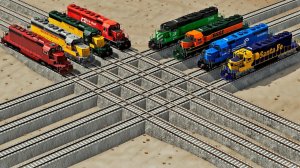 Восемь поездов на ПОЛНОЙ скорости! Ужасный перекресток!