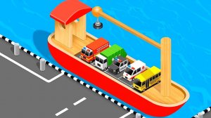 Грузовое судно - Транспортные средства - Обучающие видео для детей - Мультики про машинки для детей