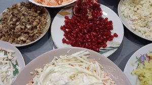 Салат, Шапка Мономаха, рецепт оригинальный по составу и оформлению.