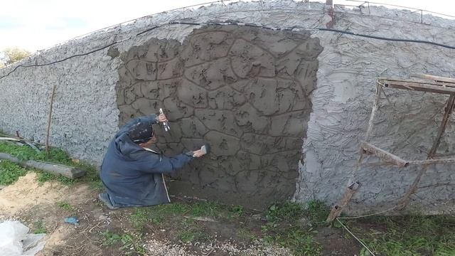 оформление забора штукатурка декоративный камень из цемента.технологии времён ссср смотреть онлайн