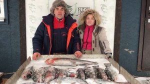 хороший улов форели у Тиберия и Оксаны