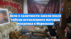 Дело о халатности завели после гибели оставленного матерью младенца в Норильске