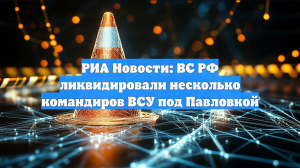 РИА Новости: ВС РФ ликвидировали несколько командиров ВСУ под Павловкой
