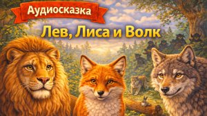 Лев, Лиса и Волк — забавная поучительная сказка