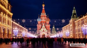 Центр новогодней Москвы. Красная площадь, ГУМ, Никольская, Театральная, Кузнецкий Мост, ледовое шоу