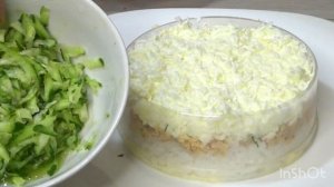 Салат - торт, который  всегда получается вкусным!