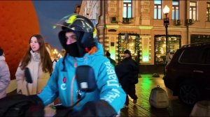 Старый Арбат зимой ночная рождественская прогулка по Москве ❄️🎄✨