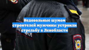 Недовольные шумом строителей мужчины устроили стрельбу в Ленобласти