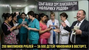 ЦЫГАНКИ ОРГАНИЗОВАЛИ «ФАБРИКУ РОДОВ»! 200 МИЛЛИОНОВ РУБЛЕЙ — ЗА 600 ДЕТЕЙ! ЧИНОВНИКИ В ВОСТОРГЕ