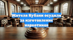 Жителя Кубани осудили за изготовление наркотиков