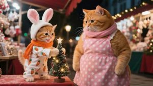 Как котик елочку хотел