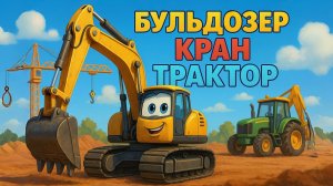 СБОРНИК Экскаватор, Кран и Трактор. Песенки про строительную и рабочую технику
