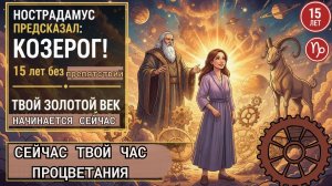 ♑️ НОСТРАДАМУС ПРЕДСКАЗАЛ: КОЗЕРОГ! 15 лет без препятствий. ТВОЙ ЗОЛОТОЙ ВЕК начинается СЕЙЧАС!