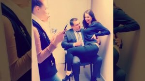 cute girl lap dance for her boss