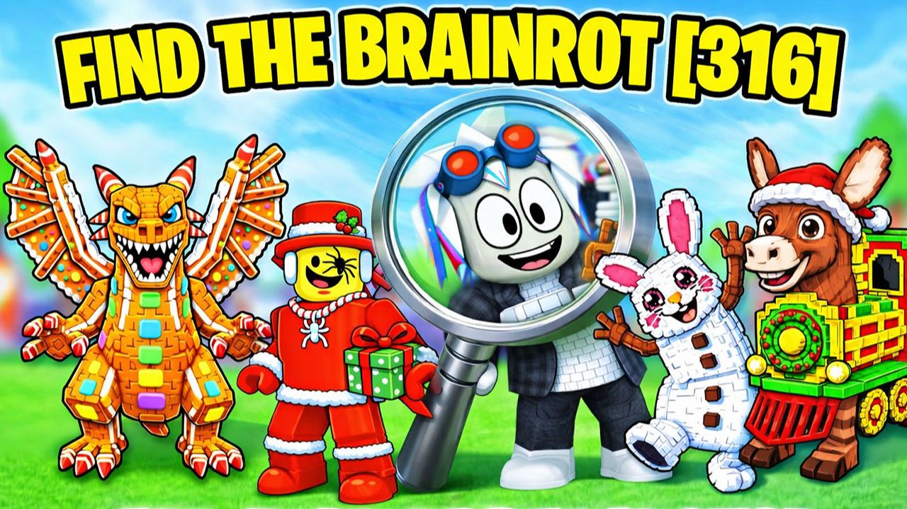 КАК НАЙТИ 4 НОВЫХ РОЖДЕСТВЕНСКИХ БРЕЙНРОТА И СОБРАТЬ ВСЮ КОЛЛЕКЦИЮ В Find the Brainrot [316] смотреть онлайн