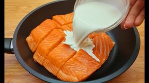 Никогда еще не ел такой вкусной рыбы! ЛОСОСЬ В СЛИВОЧНОМ СОУСЕ за 20 минут - необычайно вкусно!