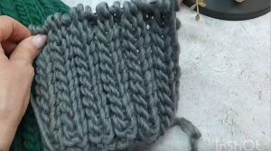 Великолепная резинка для толстой пряжи.