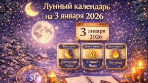 «Лунный календарь на 3 января 2026 — Полнолуние, момент очищения 🌕»